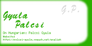 gyula palcsi business card